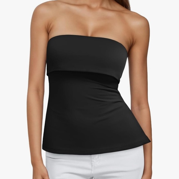 Elegant Black Strapless Top - Picture 1 of 6